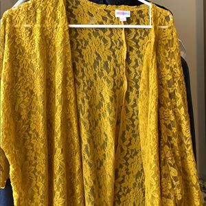 Lace Mustard Lindsay Kimono